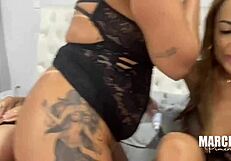 Latina Milfs In Lingerie Caught Kissing And Strapon Orgy With Big Clit Piercings