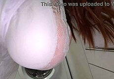 a mature milf wraps up chores then takes anal in the garage casually