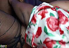 Chubby Ebony BBW Takes Massive BBC Cumshot Doggystyle Outdoors