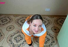 Hey, give me that sperm! Cum in my mouth, drip on tongue POV