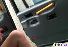 Hey sexy blonde, pervert driver drills your shaved pussy with monster cock?