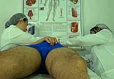 Patient's huge erection makes horny brazilian nurse latina moan tight pussy workout