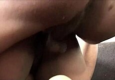 Jamaican girlfriend sucks my monster black cock then rides it with her big booty