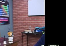 Hot Student Wins Classroom Sex Challenge with Teacher's Huge Load