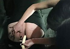 my girlfriend shoves banana deep in my ass for fun