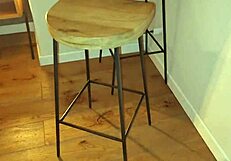 she gasps through first orgasm then takes second huge cumshot load on stool from monster cock