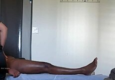 spa masseuse strokes cock to intense happy ending explosion