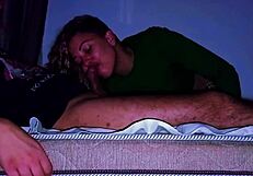 lovers moan through missionary sex creampie and mutual orgasms at home