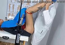 Redhead Stepdaughter Blindfolded at Perverted Gynecologist by Strict Stepmom