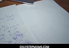 Big Tits Tattooed Stepmom Catches Stepson Masturbating and Offers Deepthroat Help!