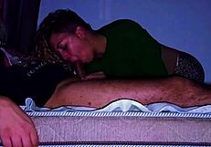 lovers moan through missionary sex creampie and mutual orgasms at home