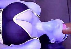 Overwatch Widowmaker Big Ass Bounces on Monster Cock in Sexy HMV with Cum