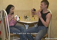 Perverted Sex Game with Paige's Shaved Pussy Riding Monster Cock to Cumshot!