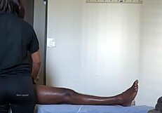 spa masseuse strokes cock to intense happy ending explosion