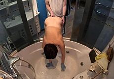 Hey, you like fucking me while I clean the bath?