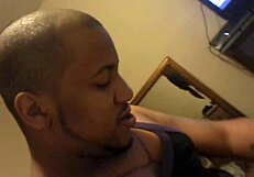 young stud pounds older ebony milf's ass until she swallows every drop