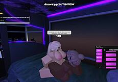 blonde roblox whore plays dirty in pixel fuck fest