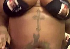 in 2022 xsitebunny struts her ebony big tits in new bikini glow.