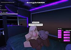 blonde roblox whore plays dirty in pixel fuck fest