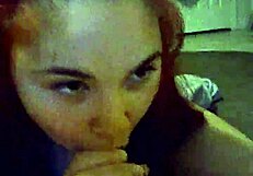 This sexy redhead blows so good!