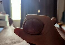 hey i'm stroking my huge cock with sun rays hitting just right 😏☀️