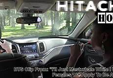 Rina Arem's Nonnude BTS Car Hitachi Masturbation