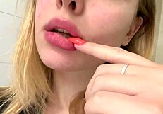 18yo bbw big natural tits fat girl rides dildo to squirting pussy orgasm cum toys masturbation