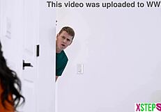 Annoying Chinese teen stepsister craves hardcore monster cock