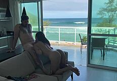 cheguei da praia MOLHADA de tesão e GOZEI gostoso no pau do bandido!!