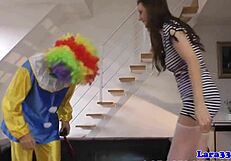 british stockings milf rides tattooed clown cock in glamour heels frenzy