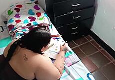 with this heat my stepsis walks around in barely anything... you think she'd let me fuck her? part 1