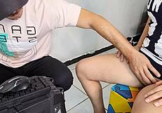 Showing My Ass to Technician for Raw Sex