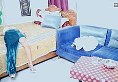 Desi stepsis sneaks horny fuck with stepbro when parents are gone