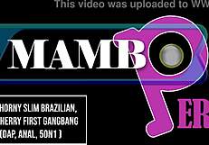 ever wonder how sexy slim Brazilian Bea Cherry handles 5-on-1 DAP gangbang?