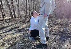 drone watches us fuck outside with big cock in curvy milf pussy