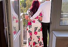 Stepson Invites Stepmom Inside to Warm Up with Hard Fuck