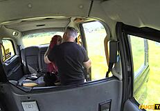 Fetish babe bent over backseat for deep assfucking