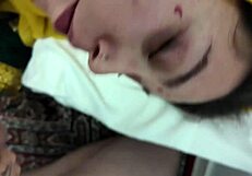 Beautiful Sexy Afghan Brunette Babe Gives Super Cute Homemade Blowjob