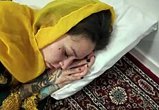 Beautiful Sexy Afghan Brunette Babe Gives Super Cute Homemade Blowjob