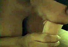 black tinder teen slurps massive white cock in homemade pov blowbang preview