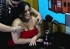 pri melancia hottest brazilian bbw exposes huge tits shakes them on podcast