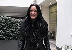 sexy british girl pisses public site flashing tits to workers