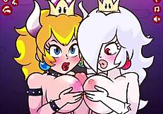 want bowsette and boosette to suck your hard cocks in this threesome?