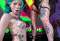 whoa, check out this lesbian femdom where the submissive emo teen begs her german mistress for rough strapon party fuck