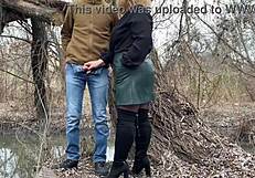 Mother-in-Law Grabs My Dick While I Pee Outdoors in Heels!