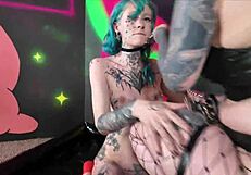 whoa, check out this lesbian femdom where the submissive emo teen begs her german mistress for rough strapon party fuck