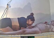 why watch this latina milf deepthroat cum-covered blowjob on arm and leg?