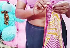 Stepmom ravages stepson with dirty Telugu talk during intense bedroom hardcore fuck