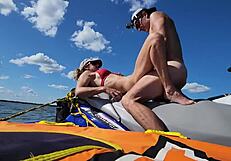 Athletic Couple Pounds Jetski Sex in Lake Center