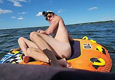 Athletic Couple Pounds Jetski Sex in Lake Center